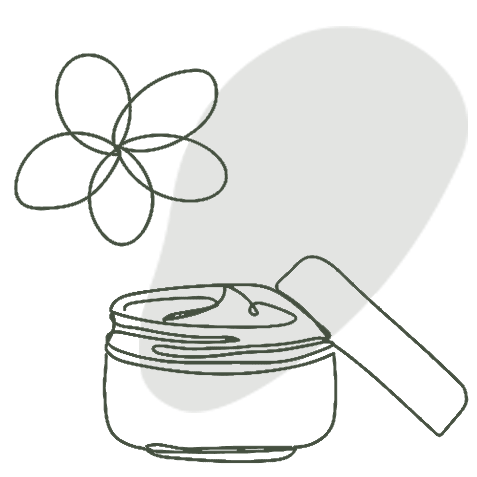 Line icon representing thoughtful professional beauty care